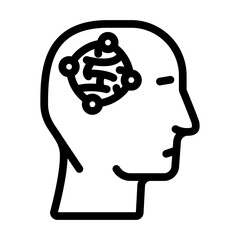 craniotomy surgery line icon vector. craniotomy surgery sign. isolated contour symbol black illustration