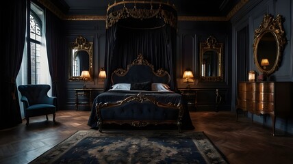 Fototapeta premium a gothic bedroom