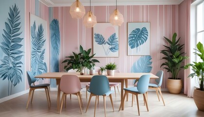 Photo interior modern design room 3d illustration;