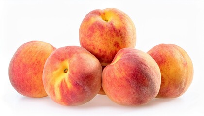 Peach isolated on white background, Fresh Peach on White Background. ai generated