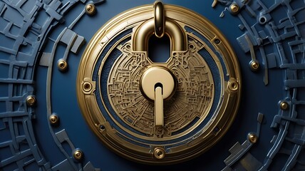 Obraz premium Modern combination lock still life.