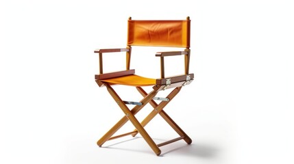 Orange Director's Chair Isolated