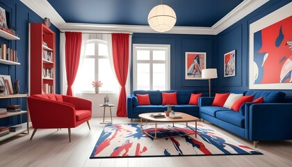 Photo interior modern design room 3d illustration;