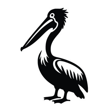 recommend clip art: Pelican Silhouette Standing Gracefully