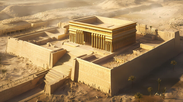 3d illustration of solomon's temple. Ancient Temple. Illustration