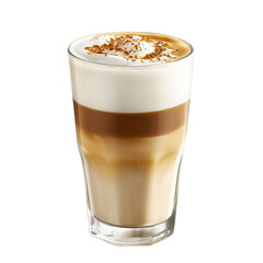 latte macciato isolated on white background