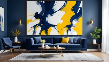 Photo interior modern design room 3d illustration;