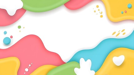 Abstract Colorful Fluid Shapes Background Design