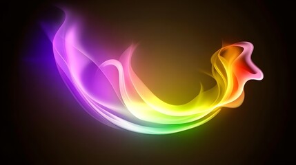 Abstract Colorful Glowing Swirl