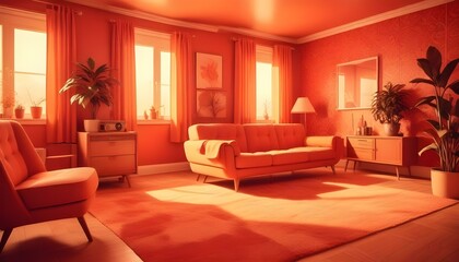 Photo interior modern design room 3d illustration;