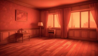 Fototapeta premium Photo interior modern design room 3d illustration;