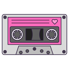 cassette line icon