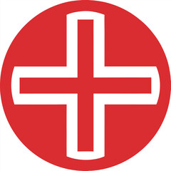 Obraz premium Cross Sign cancel logo png vector Illustration