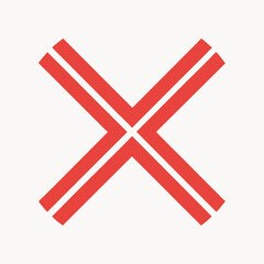 Cross Sign cancel logo png vector Illustration