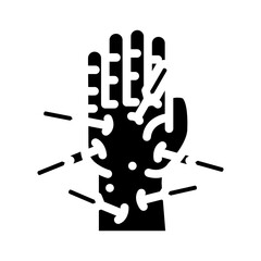 palm needles acupuncture glyph icon vector. palm needles acupuncture sign. isolated symbol illustration