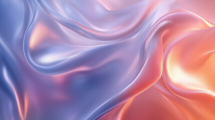 Obraz premium Soft Lavender and Peach Satin Silk Wave Texture Design