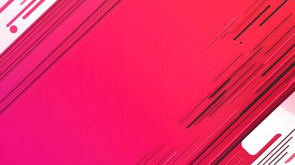 Abstract Geometric Pink Gradient Background with Lines and Shapes