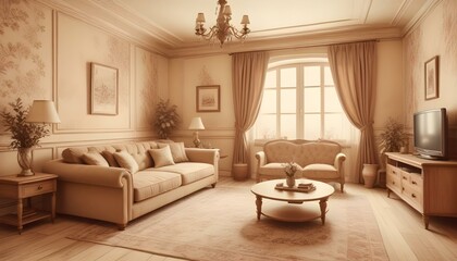 Photo interior modern design room 3d illustration;