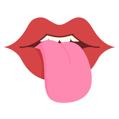 tongue flat icon
