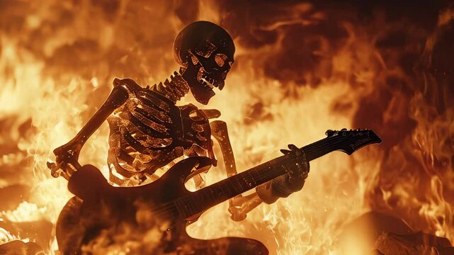 Really dead death metal singer performing in hell