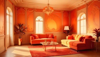 Photo interior modern design room 3d illustration;