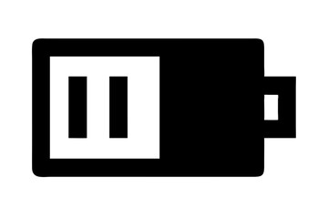 Battery solid web icon vector illustration 