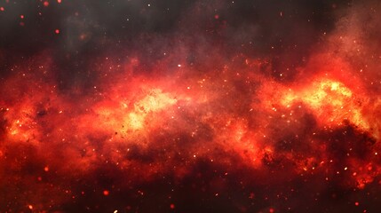 Fototapeta premium Fiery Red Smoke and Sparks Background Texture