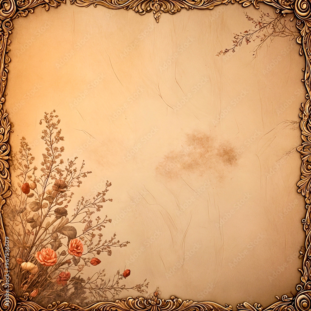 Poster vintage floral background