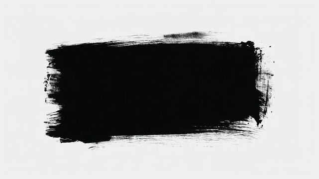 bold black brush stroke on white background