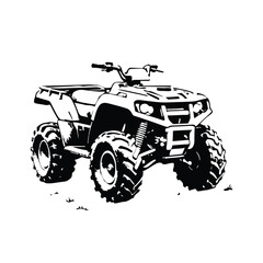 atv stencil vector hand drawn illustration