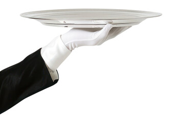 PNG Elegant silver glove white.