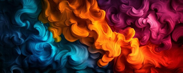 Fototapeta premium Vibrant abstract colors swirl together, creating a dynamic and captivating visual display for artistic projects.