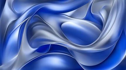 Obraz premium Abstract Blue and White Swirling Background