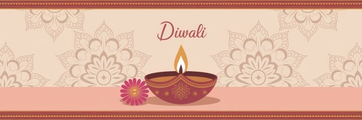 Diwali Festival Greeting Banner