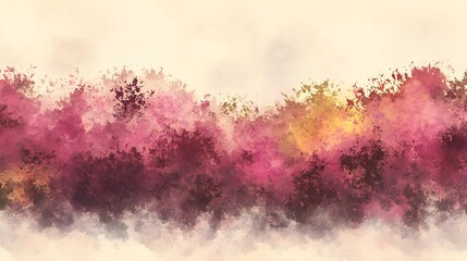 Abstract Watercolor Background   Pink  Yellow  and Beige Splashes