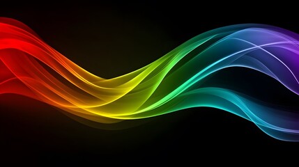 Abstract Rainbow Wave Background