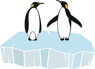 Penguin logo. King Penguin. Set