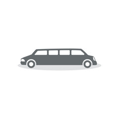 Flat design illustration vector of a limousine car.