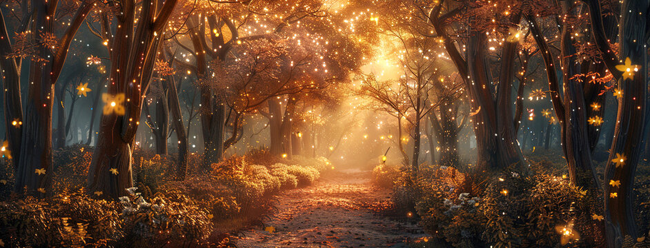 fairytale autumn forest
