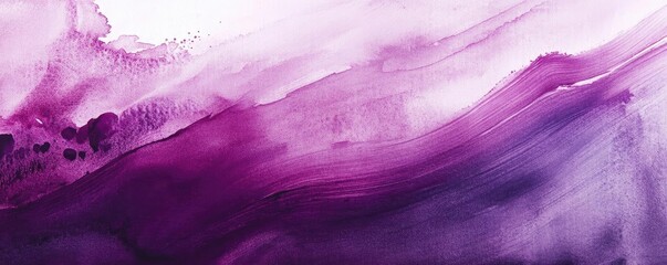 Obraz premium A beautiful abstract watercolor background featuring vibrant shades of purple and gentle flowing lines, perfect for artistic projects.