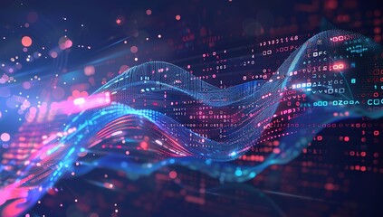 Obraz premium Abstract Particle Technology Background