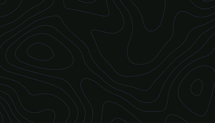 Topography wave background. Abstract topographic curve lines. Topography maps. White line on black background.