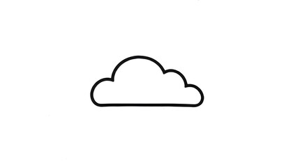 Fototapeta premium Cloud storage logo on a white background