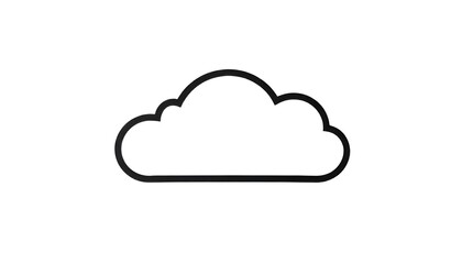 Fototapeta premium Cloud storage logo on a white background
