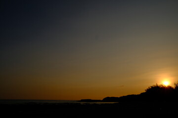 sunset in the mountains