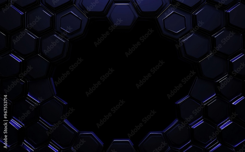 Poster innovating futuristic hexagon pattern background
