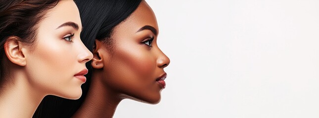 Fototapeta premium A variety of ethnicity women - Caucasians, Africans, Asians.