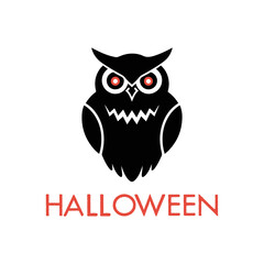 Halloween owl vector style silhouette design