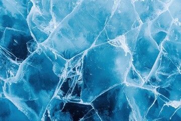 Abstract Pattern of Cracks in Frozen Blue Ice