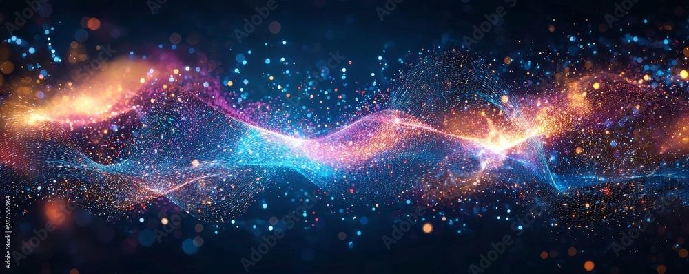 Poster abstract digital background. useful for technological processes, neural networks, stock, digital sto